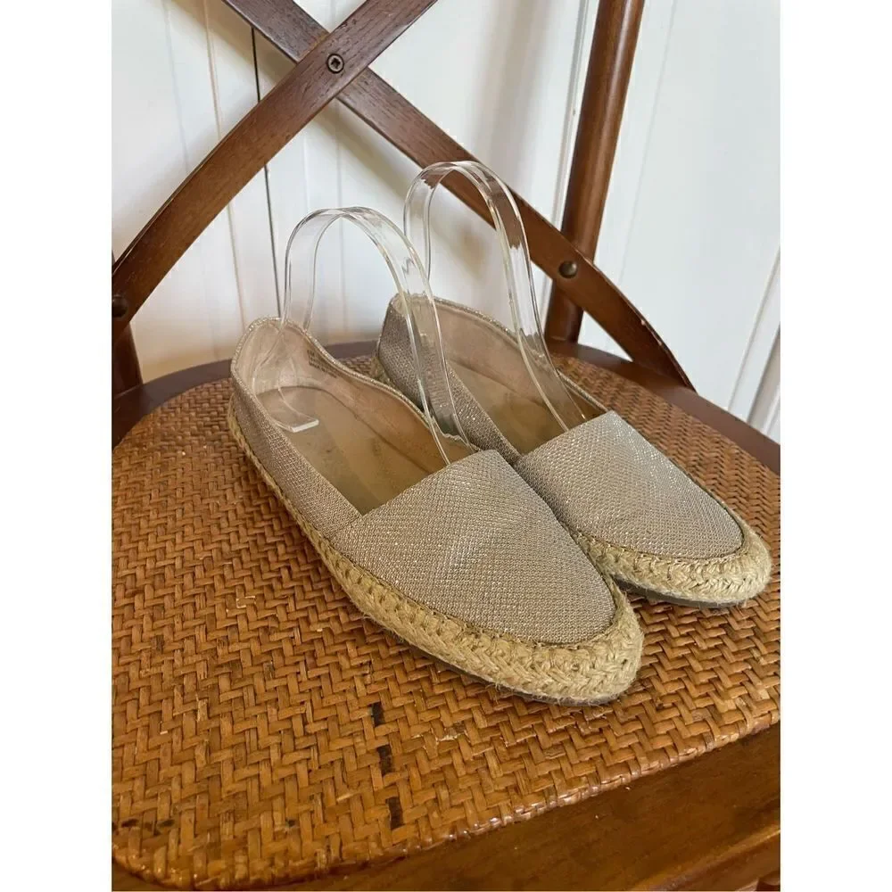 Aerosoles espadrille shimmer flats size 6